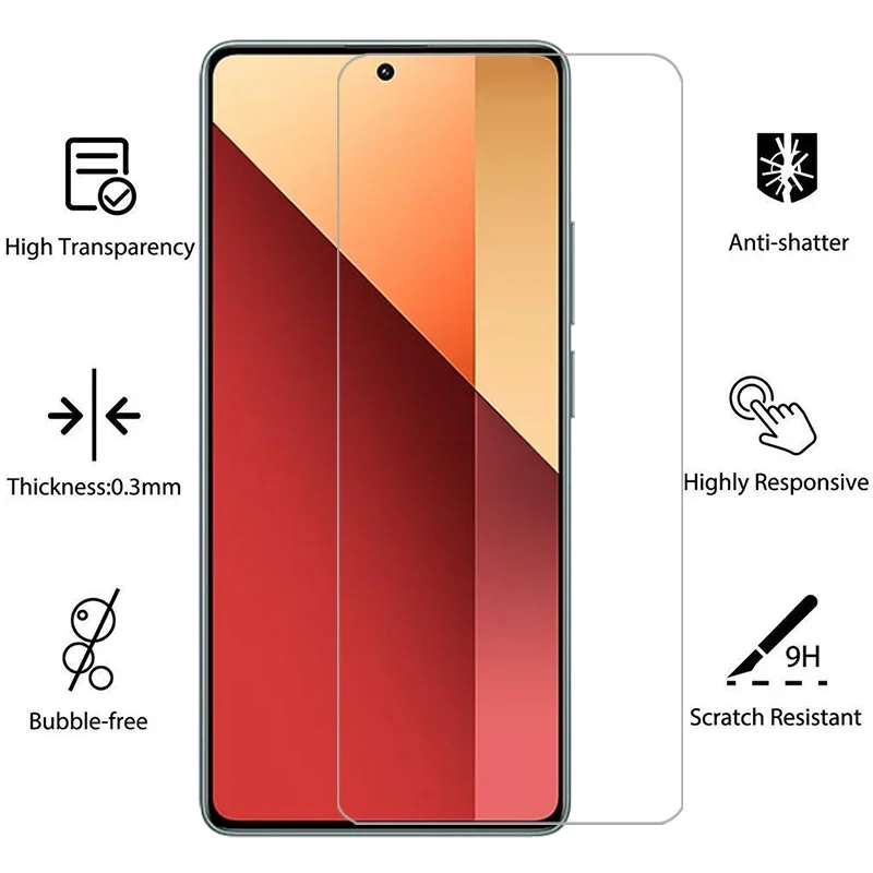 tempered glass for xiaomi redmi note 13 pro 4g 5g phone case note13 not 13pro procase back cover xiomi xaomi remi readmi red mi image 2