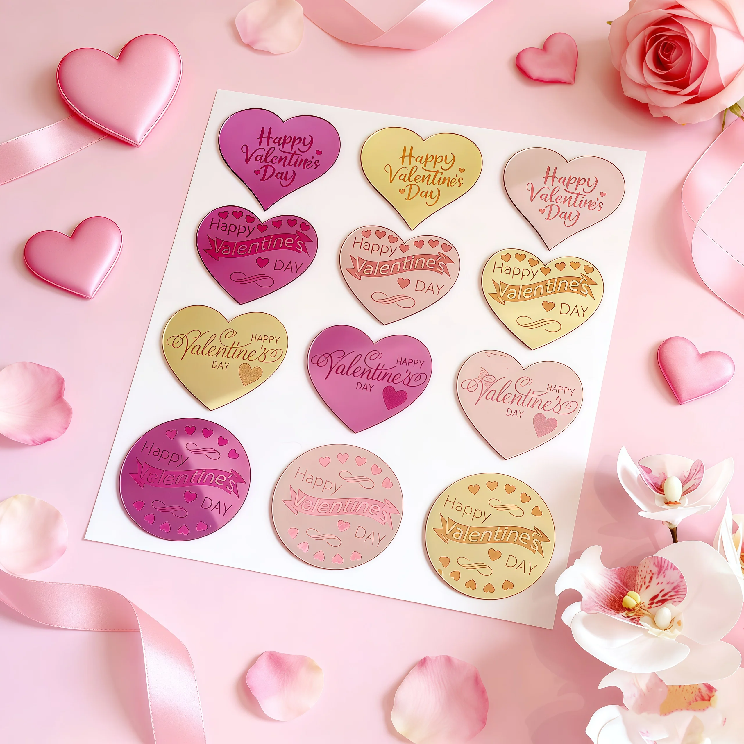 5 Stück/10 Stück goldene Acryl-Cupcake-Topper zum Valentinstag, für Valentinstag, Hochzeit, Party, DIY, Kuchen, Dessert, Dekoration