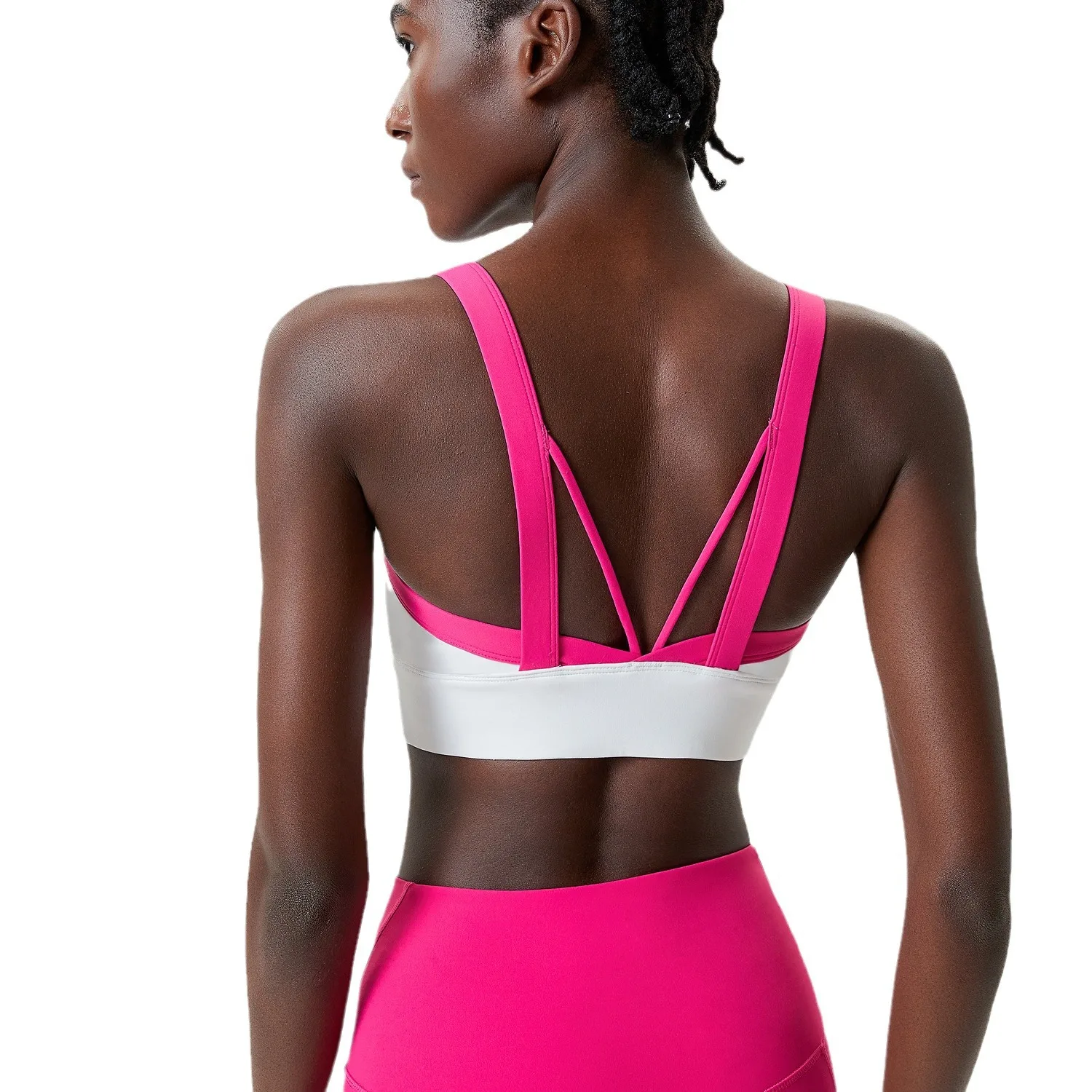 Maxdutti Kitten Ear Fixed Continuous Cup Sports Underwear Women's Beauty Back Fitness Vest Yoga Bra T-shirt Woman Clothes