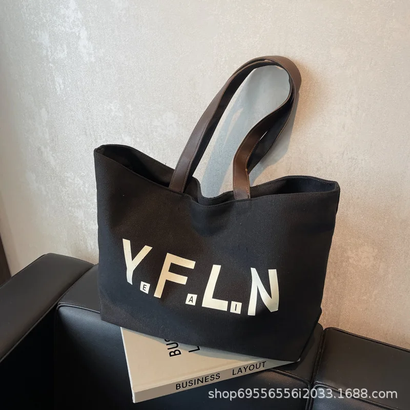 حقيبة قماش ذات سعة كبيرة 2025 - حقيبة كتف عصرية للنساء، حقيبة حمل كاجوال، حقيبة يد للتنقل