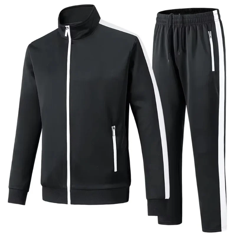 

Full Zipper Long Sleeve Activity Sports Suit Men's Sportswear 2-piece Sportswear Men's Sports Suit