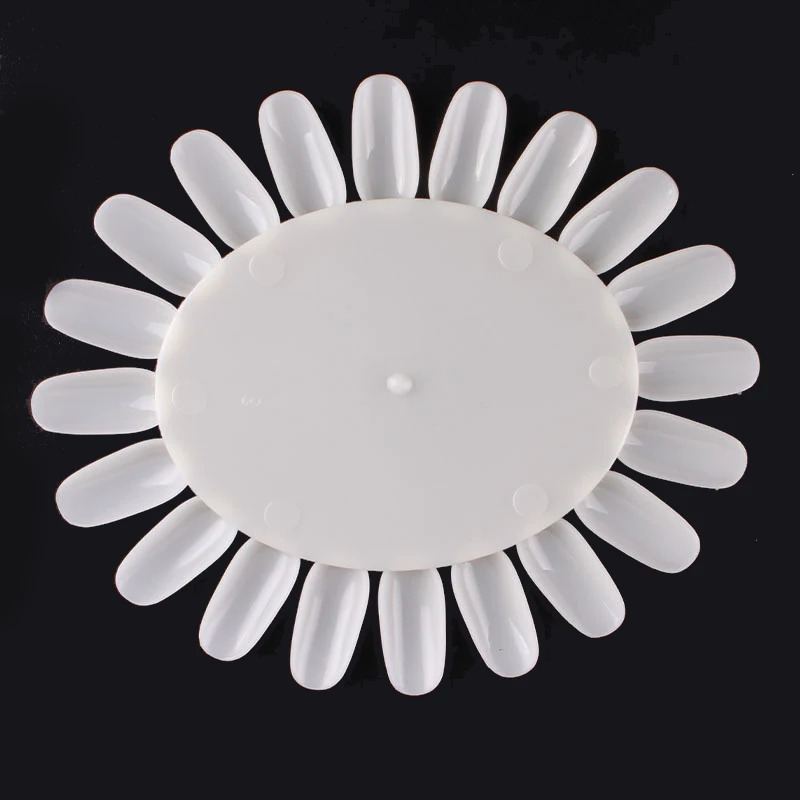 

10Pcs Sun-Shaped Style Nail Color Stand Palette Plastic Nail Polish Color Display Natural Clear Nail Art Palette Manicure Tools