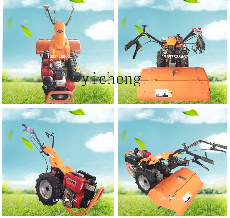 ZC four-wheel drive micro-tiller full gear rotary tiller walking tractor trenching soil loosening machine