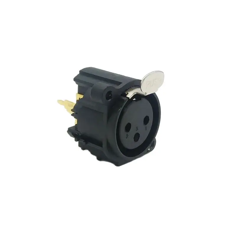 3Pin XLR FeMale Socket Panel Mount Chassis 3Pin XLR Connector Sound Amplifier Connector Interface 10Pcs/Lot