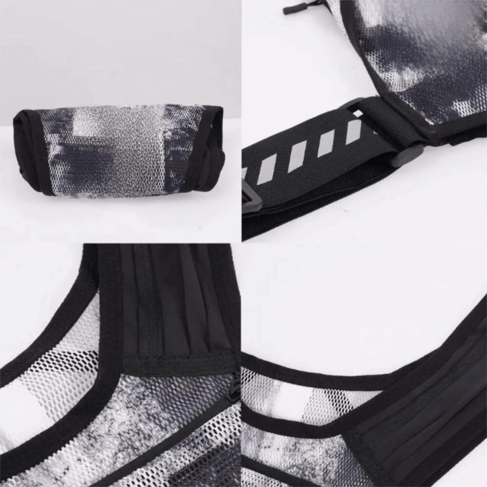 

Mesh Breathable Reflective Running Backpack Universal Fit Mobile Phone Pocket Lightweight Backpack Elastic Design Cards Bag