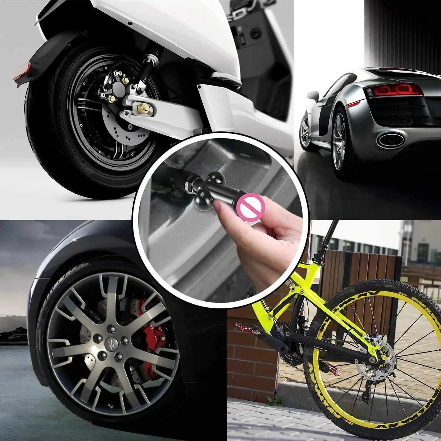 4 Stuks Auto Penis Vorm Kraandopverbindingen Auto Motorfietsen Lichtgevende Auto Ventieldopjes Prank Auto Stem Cap Wiel ventiel Cap