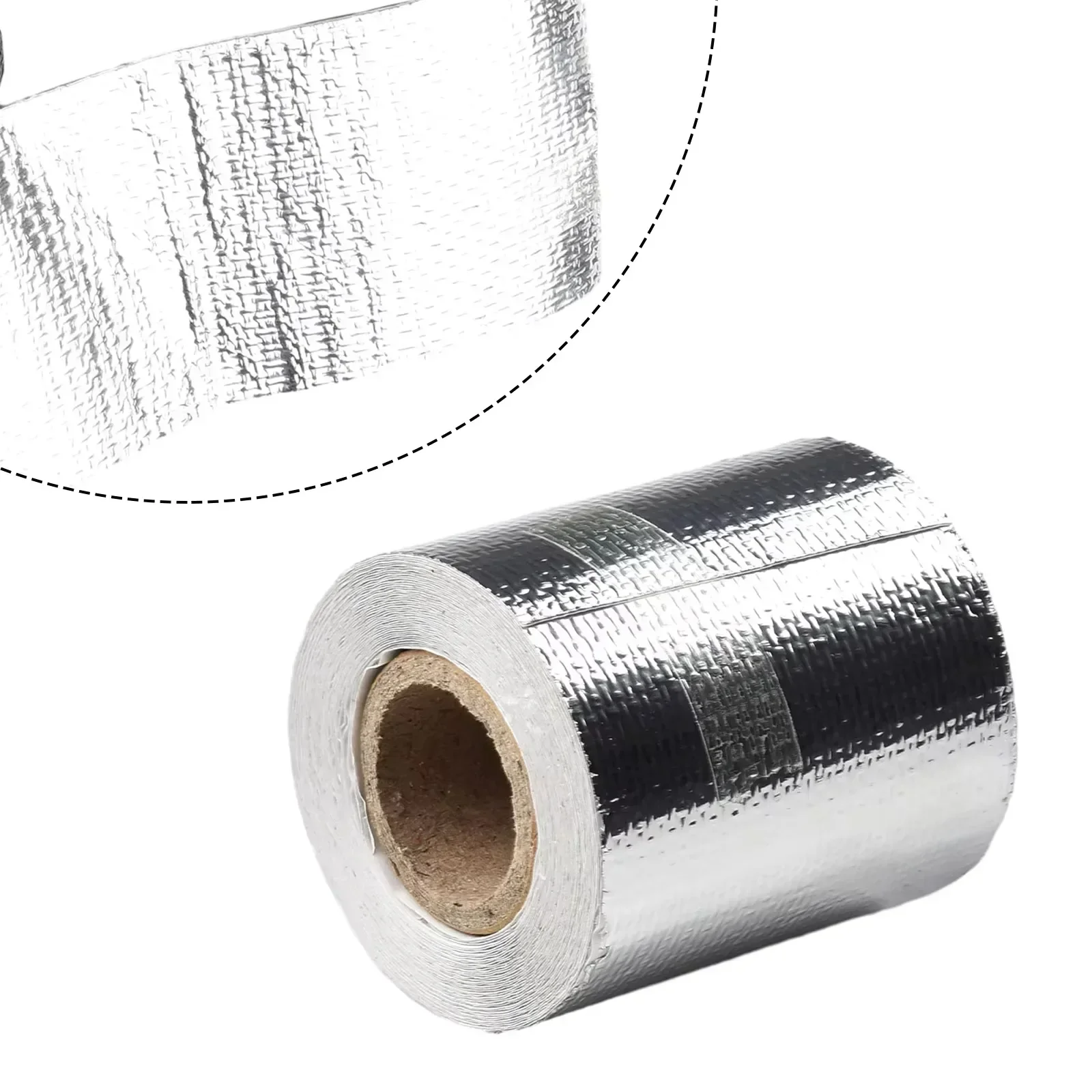 New Exhaust Pipe Insulation Tape Exhaust Heat Tape Manifold Downpipe High Temperature Bandage Tape Silver Adhesive Tape 5m*5cm