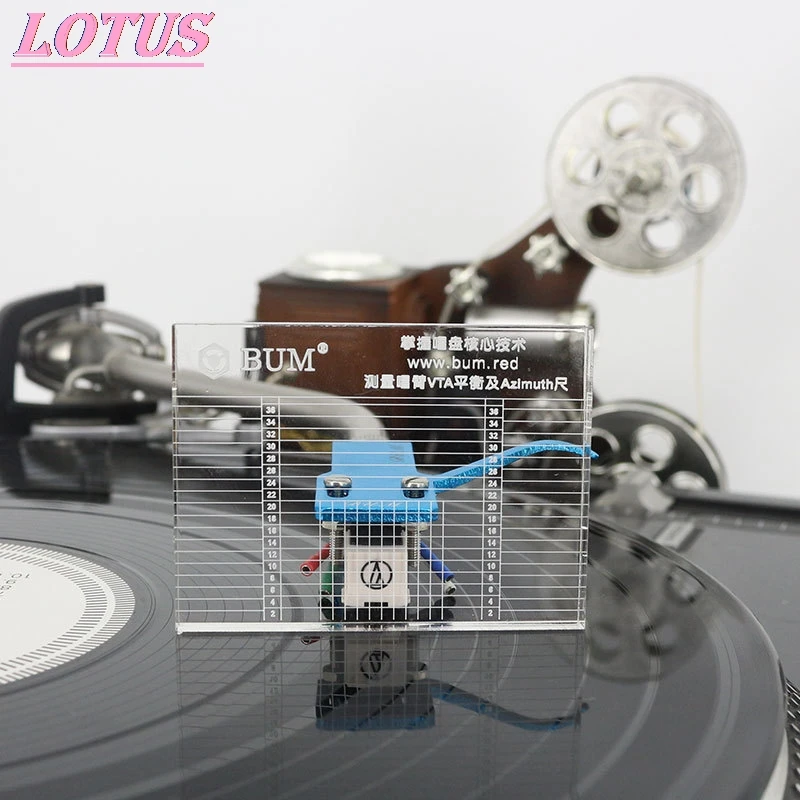 LP Vinyl Record Player Measuring Phono Tonearm VTA/Cartridge Azimuth Ruler Balance Cartridge Headshell Turntable