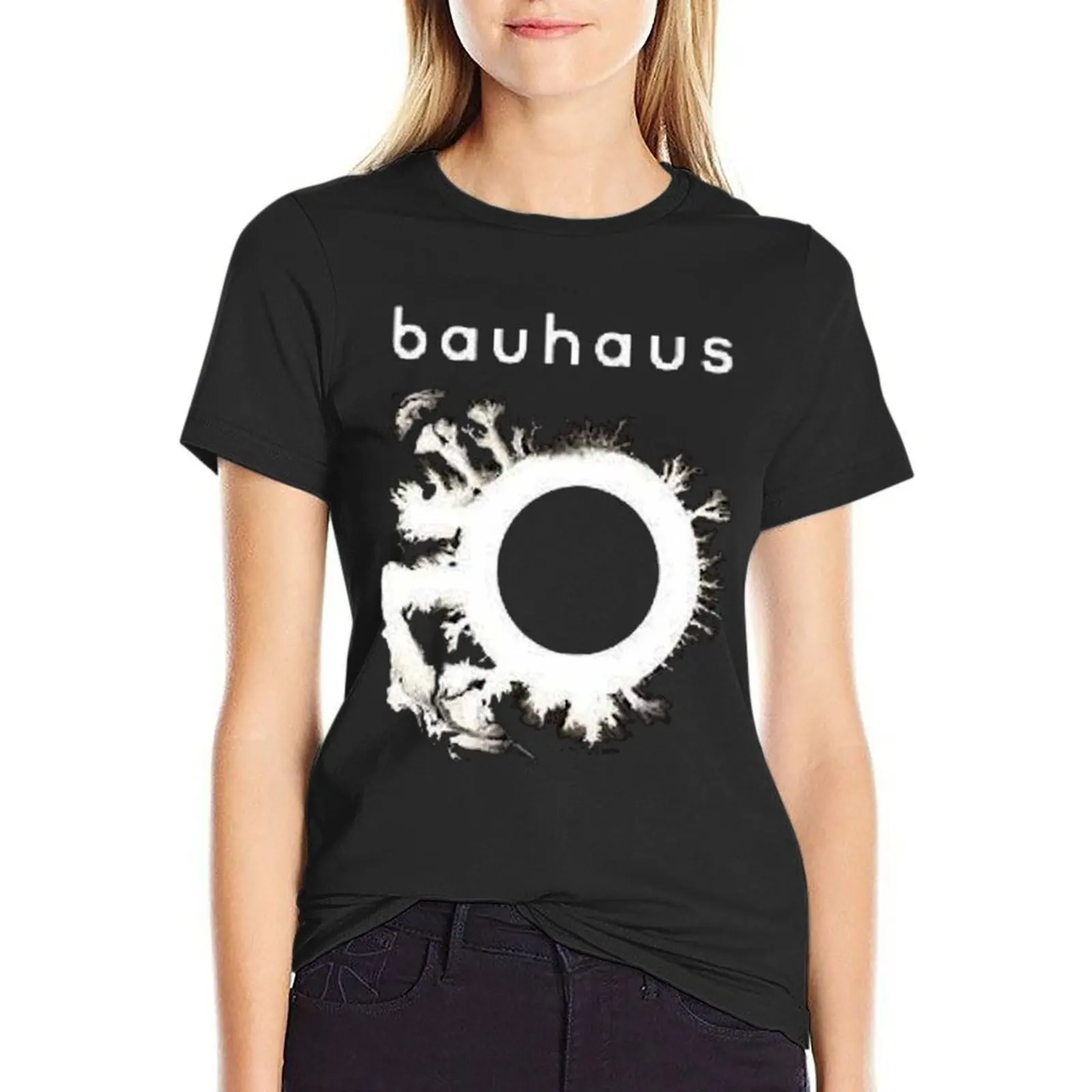 Bauhaus Band Logo T-Shirt female sports fans tops Women