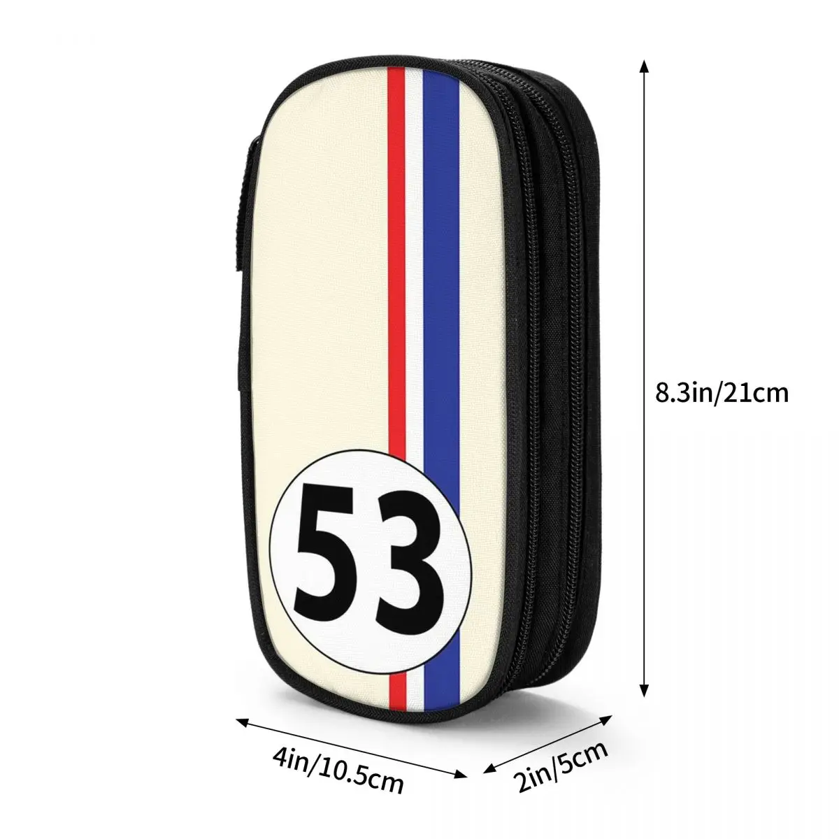 Herbie, Number 53 Pencil Cases Large Storage Pen Bags Pen Box Pencil Pouch For Boys Girls Students Stationery School Office