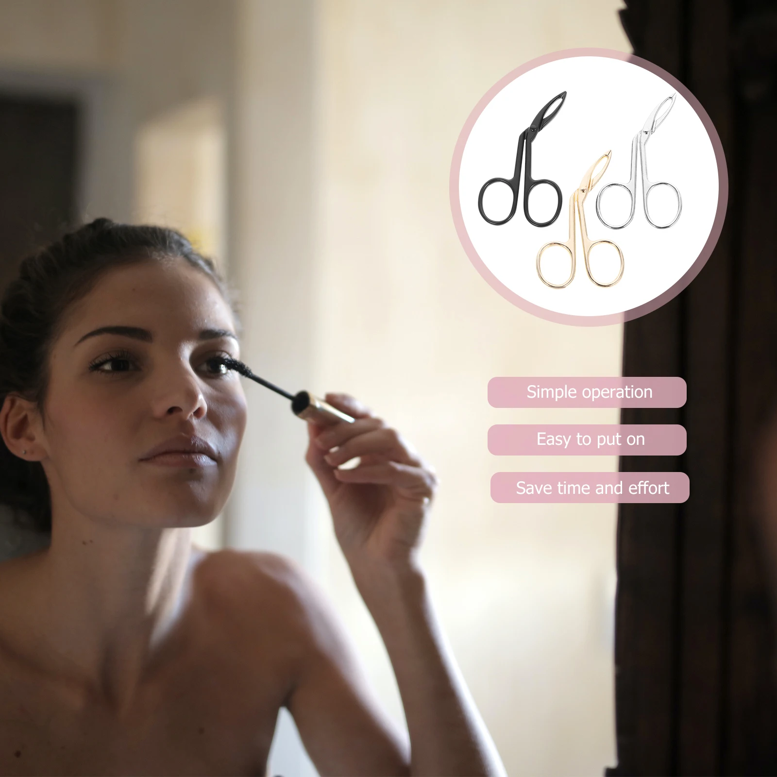

3pcs Stainless Steel Oblique Eyebrow Tweezers Flat Design Rust-Proof Facial Hair Removal Tool For Women Gold Black Color Nose
