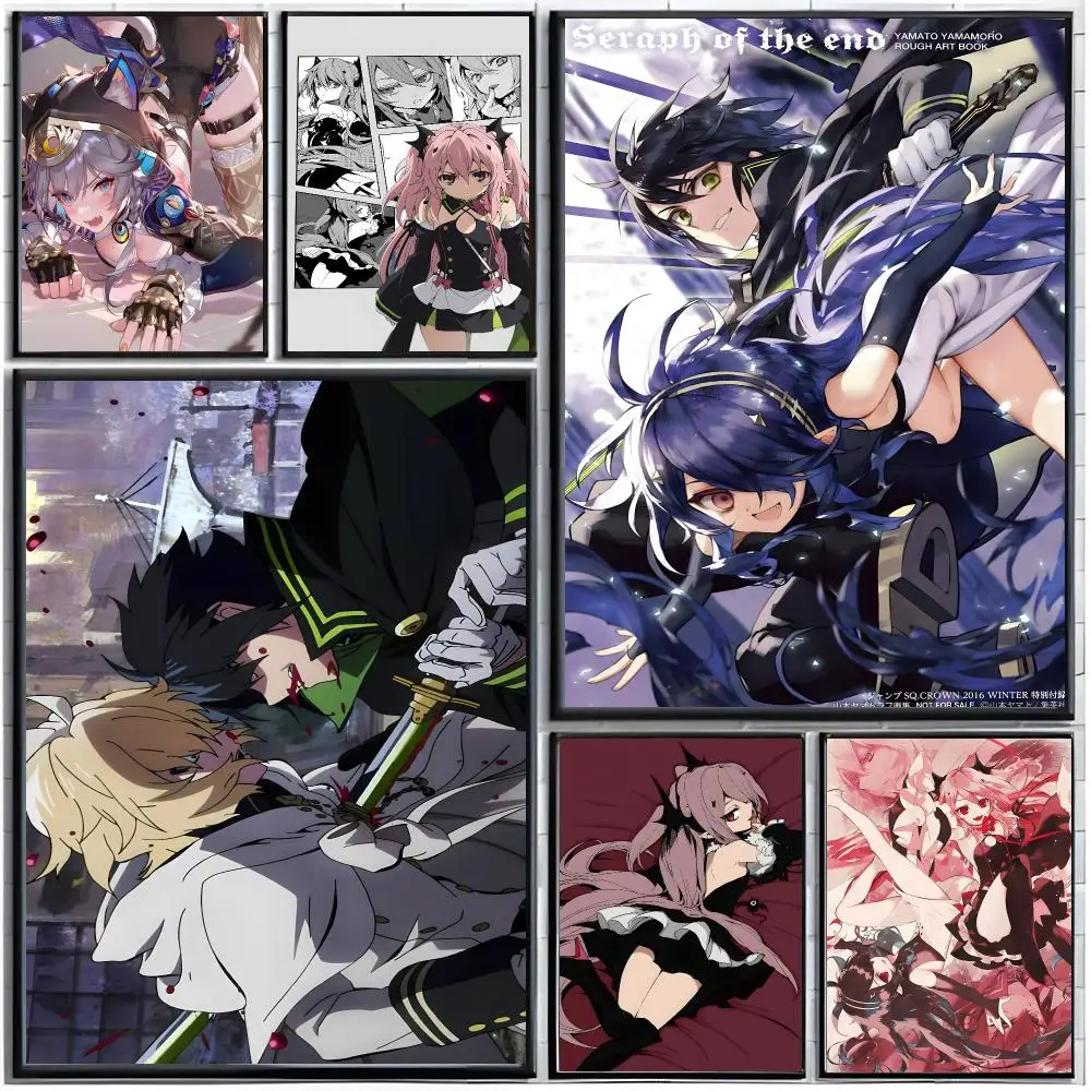 Manga Anime Seraph Of The End Poster Modern Wall Art Home Decor Living Room Decorative Print Unframed