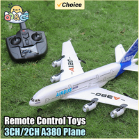 3Ch 2Ch A380 Rc Plane Glider Airplanes Remote Control Foam Aircraft Fixed Wing Aircraft 6 Gyroscope Model Airplane Toys Hobbies