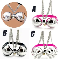 Stainless Steel Chastity Bra Female Chastity Belt Restraint Underwear Chastity Device Sexy Bra Breast Bondage Sex Toy for Couple