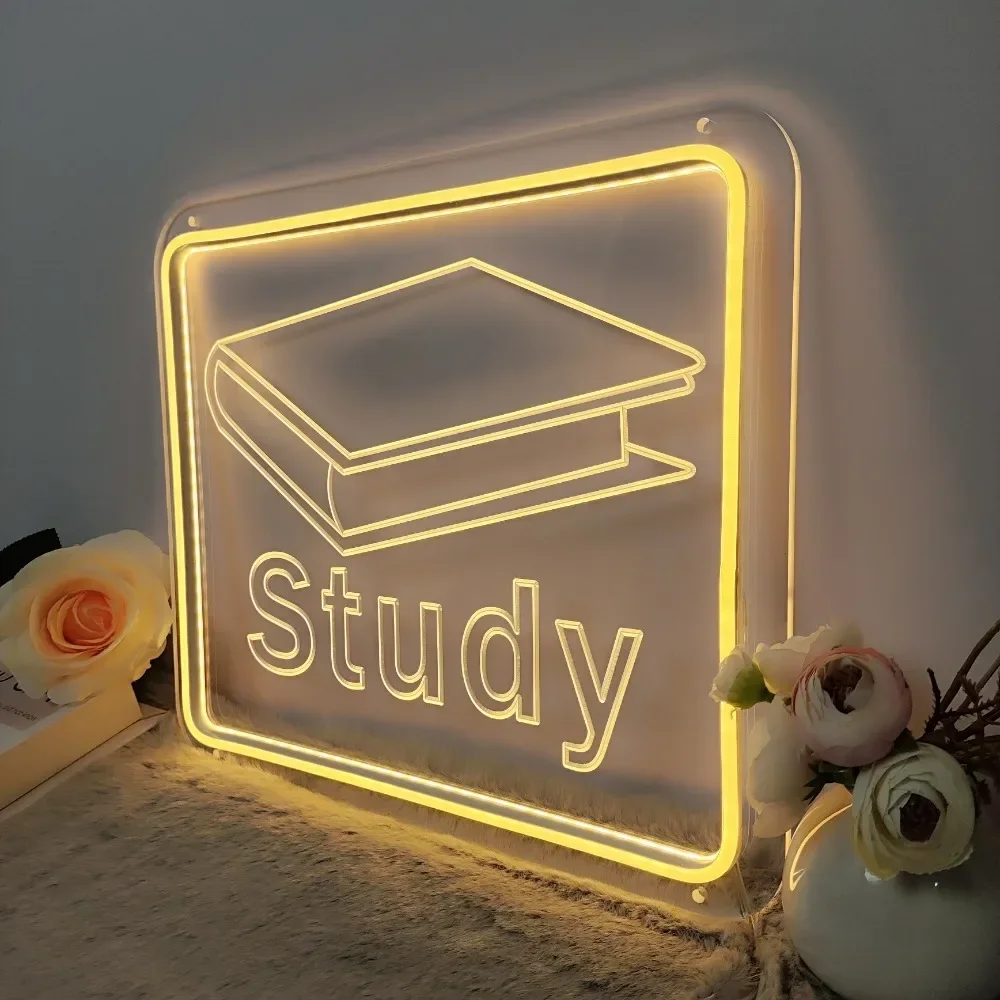 3D Carve Leucht reklame personal isierte LED Neonlichter Studie Zeichen Wand dekoration für Wohnkultur ästhetische 12 Farben mit Dimmer Schalter