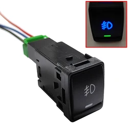 Newest 1Pcs Car Fog Lights Switch For Nissan Qashqai J11 X-Trail Juke Leaf Sentra ON-OFF Button 12V Blue+Green