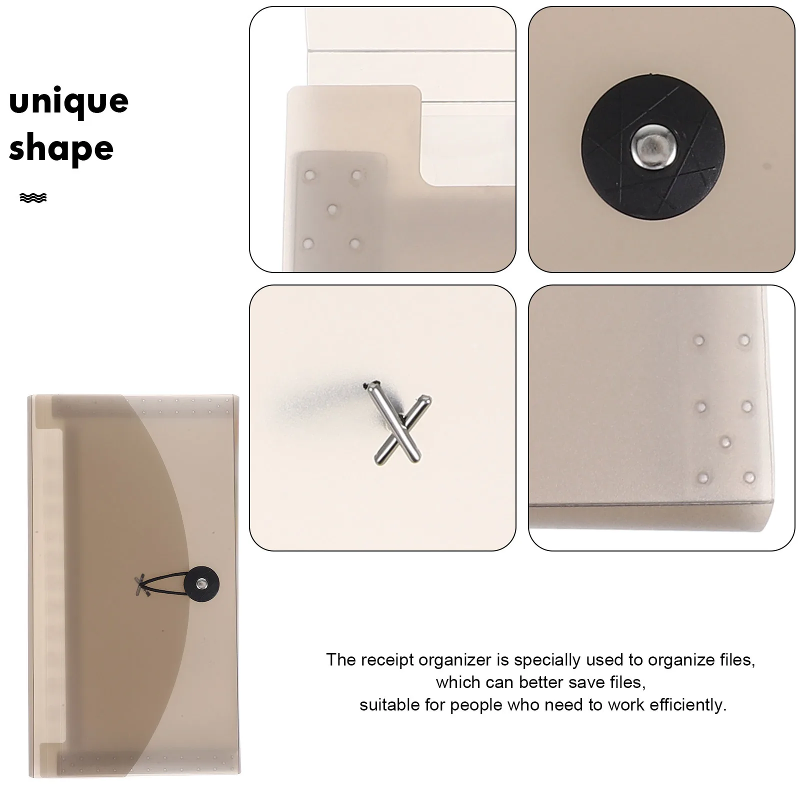 Mini organizer per file a fisarmonica A6, porta ricevute espandibile portatile per fatture, documenti, biglietti da visita, cartella di archiviazione in plastica