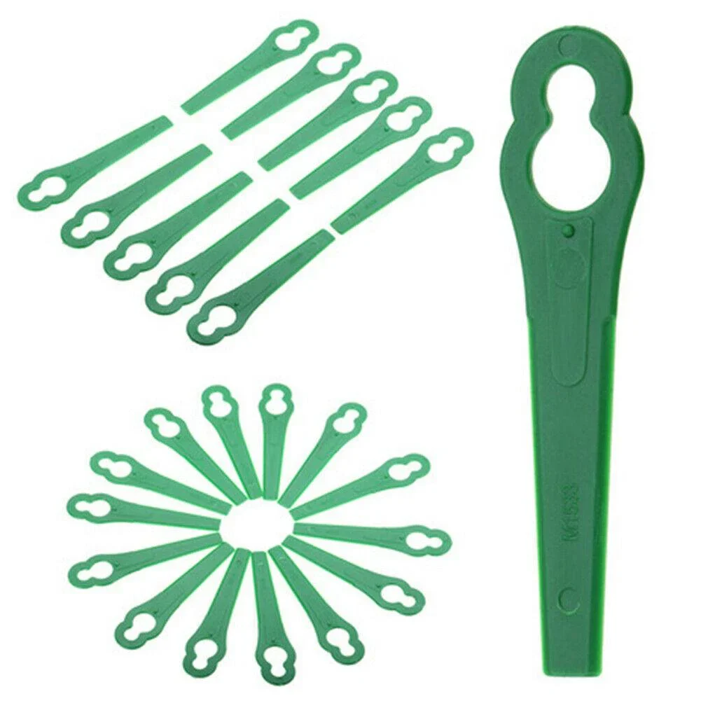 High Quality Brand New Convenient Plastic Blades Grass Trimmer 50/100 Pcs 83mm Cordless For Florabest FRTA 20 A1 Green