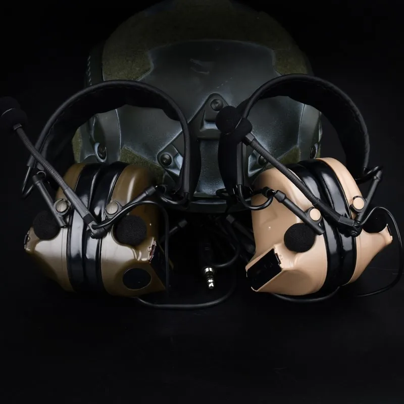 WADSN Tactical C2 COMTAC II Communication Headset Shooting Headphone With Airsoft Kenwood U94 PTT Hunting Earphone Accessories