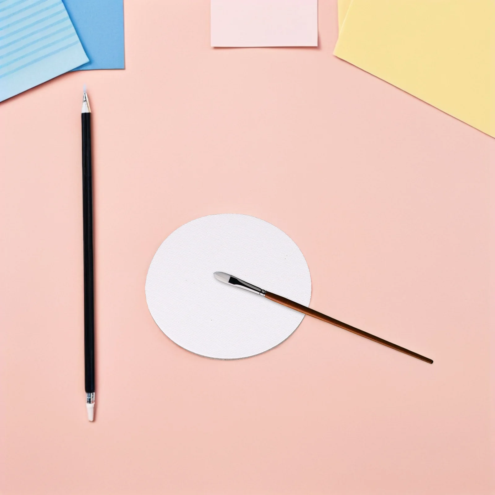 

10Pcs Round Oil Painting Board Cotton Canvas Panel Artist Drawing Boards Art Panels Painting Tools Art Drawing Panels