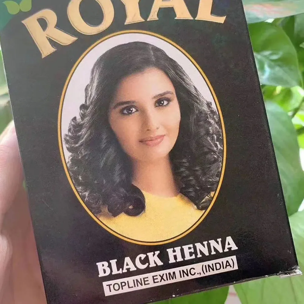 India HENNA Plant Hair Dye Black Brown Covering White Hair Nourishing Gloss Hair Care Hair Dye Accessories 6 x 10g/box