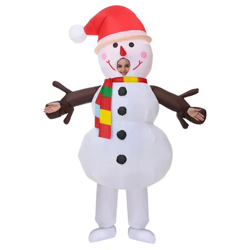 Christmas Tree Snowman Santa Claus Inflatable Costumes Suit Cosplay Fancy Party Dress Halloween Costume For Men Women