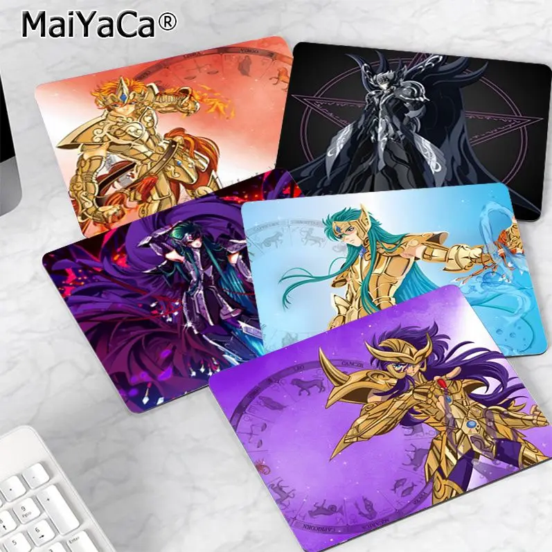 

Anime Saint Seiya Gold Saints Rubber Small Keyboard Mat Table Mat Students Gabinete PC Gamer Desktop Mouse Pad For Girls Bedroom