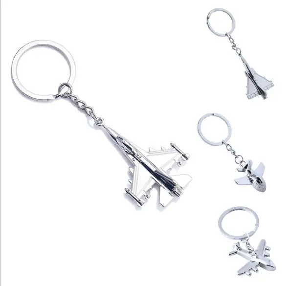 More Metal Plane Keychain Mini Plane Key Chain Aircraft Model Car Key Ring Airplane Party Best Gift Jewelry for Men Women 17035