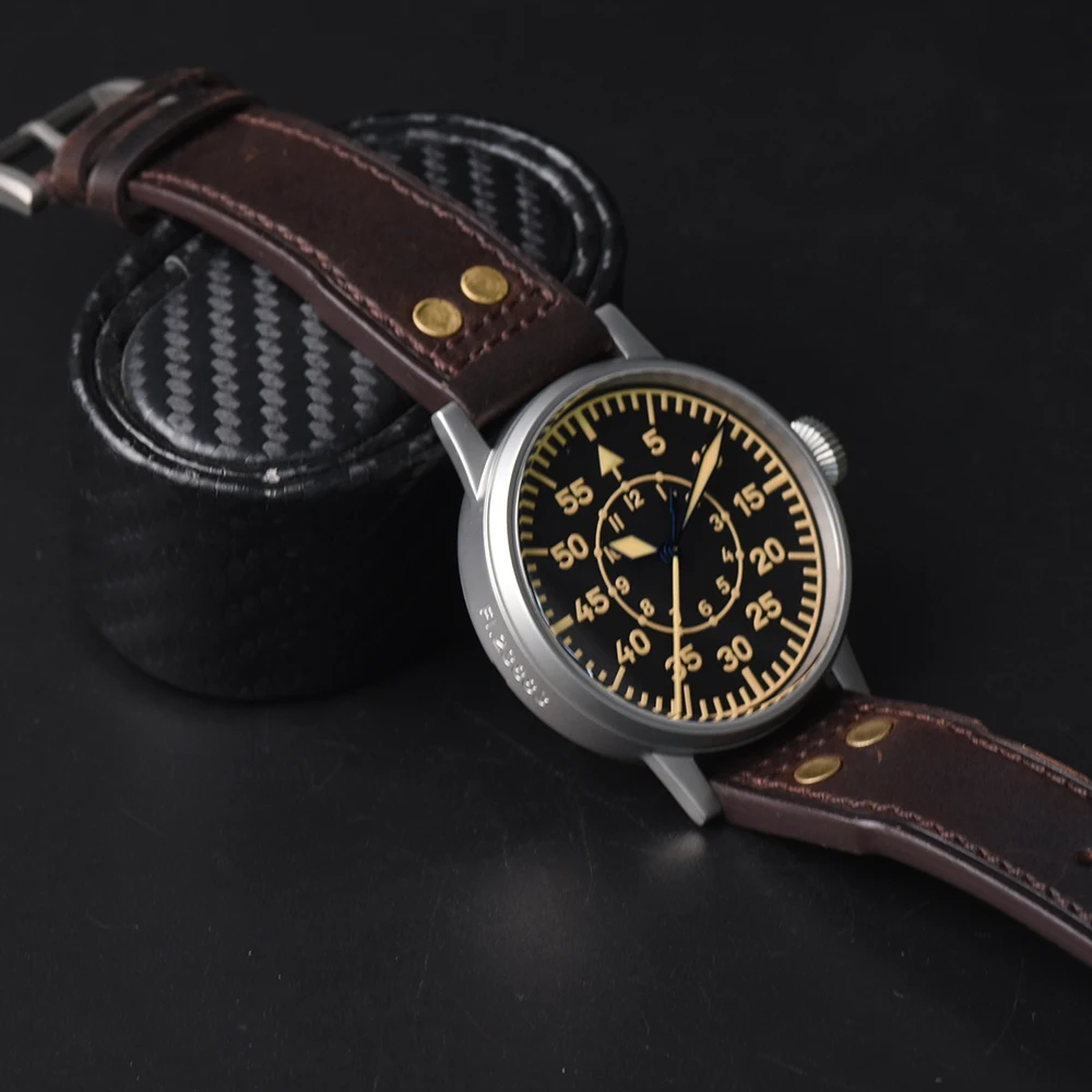 Hruodland 2025 New Men Mechanical Watch PT5000 F013 Retro 42mm Luminous Waterproof 100m Sport Sapphire Glass reloj hombre