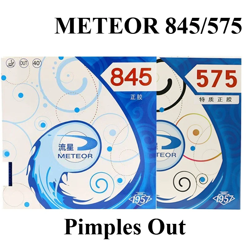 

METEOR 575/845 Pimples Out Table Tennis Rubber Sheet Sticky ITTF Approved Ping Pong Rubber with White Sponge for Fast Attack