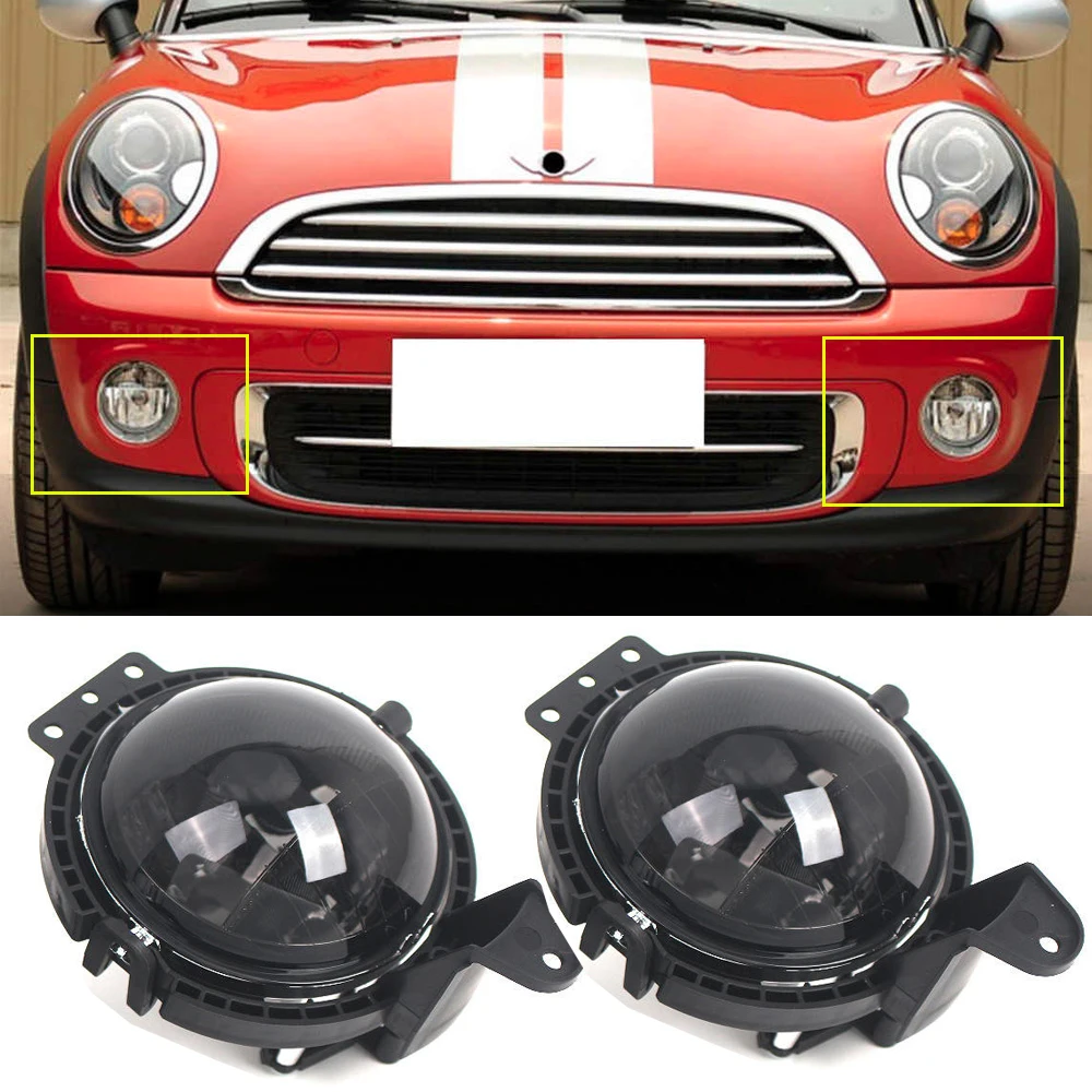 قطع غيار السيارات المصد الأمامي الضباب ضوء مصابيح القيادة غطاء لسيارات BMW ميني كوبر R55 R56 R57 2006-2014 (بدون لمبة) 63172751295 #2
