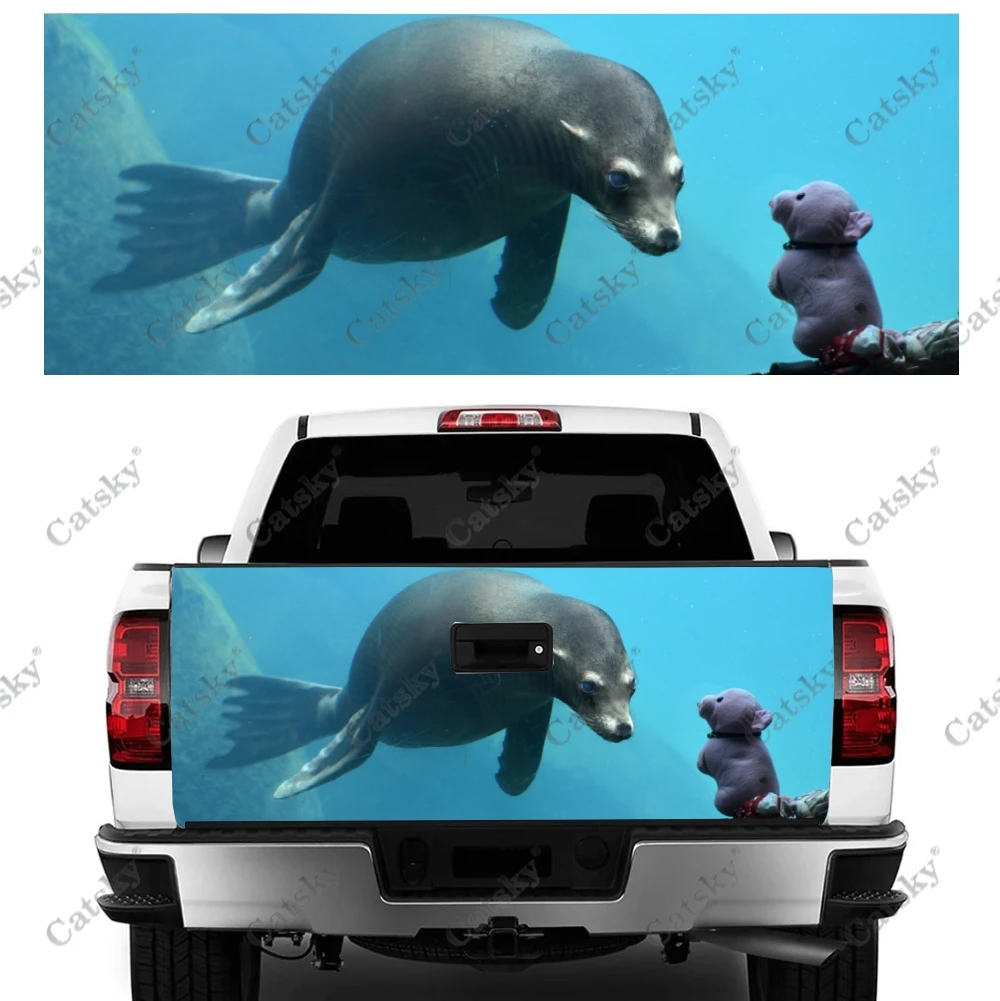 sea lion animal Car sticker rear appearance modification package suitable for accessories universal decals