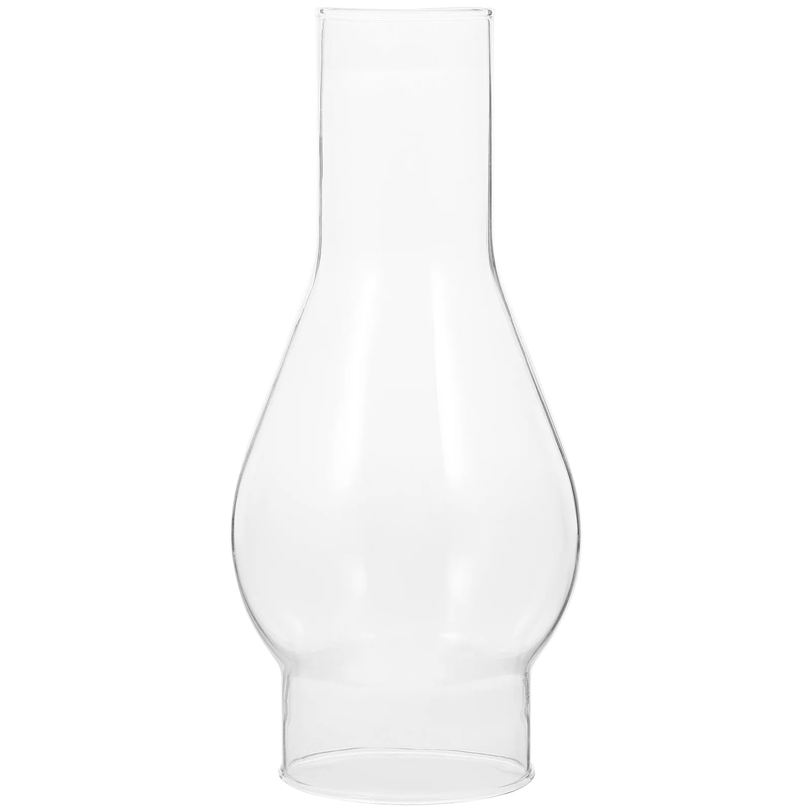 

1 Piece Transparent Glass Chimney for Lamp Vintage Oil Lamp Shade Replacement Windproof Clear Lampshade Decorative Use