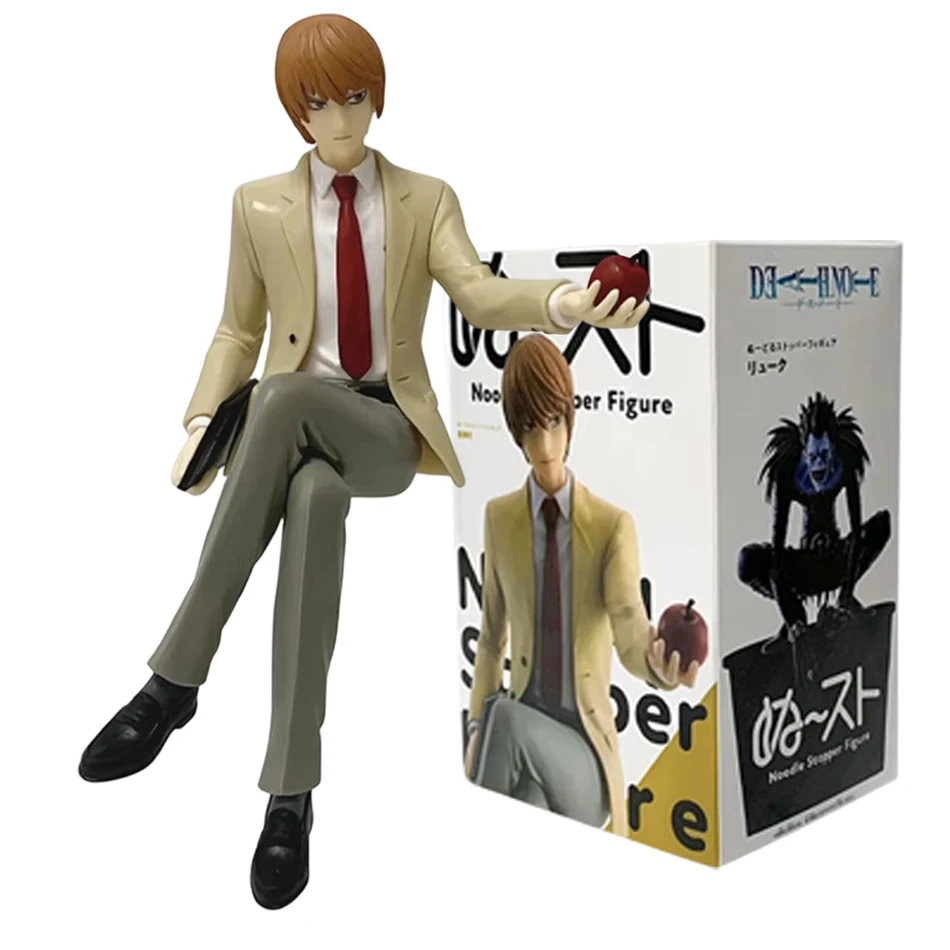 Death Note Anime Yagami Light Actionfigur PVC Sammlermodell, Light Yagami sitzend am Apfel Schreibtisch-Deko Weihnachts- und Geburtstagsgeschenk
