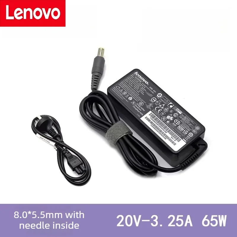 Lenovo 65W 20V-3.25A Laptop Power Adapter, Large Round Mouth Laptop Charger
