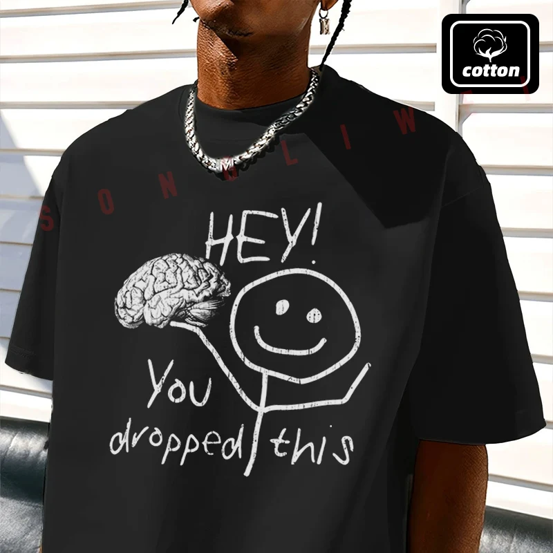 

2026 Shirt Cotton Casual Hey You Dropped This Funny Motorcycle T-shirts Mens Summer Cycling Sportswear Top Tee