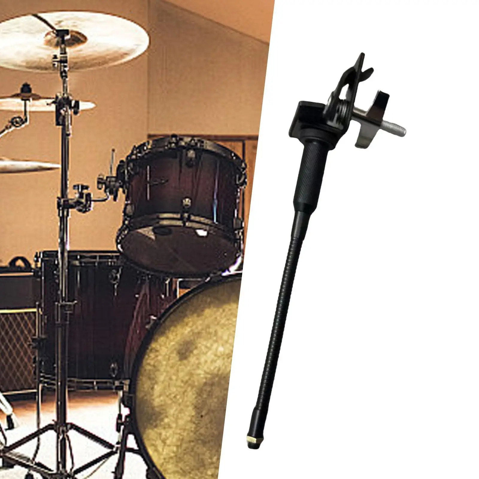 

Drum Microphone Holder Professional Easy to Install Musical Instrument Supplies Sturdy Microphone Stand Drum Microphone Clamp