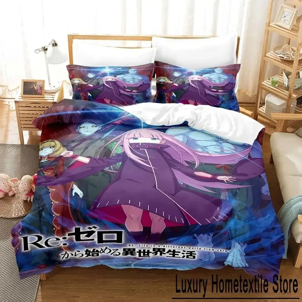 

ReZERO -Starting Life in Another World Bedding Set Single Twin Full Queen King Size Bed Set Adult Bedroom Duvet cover Sets