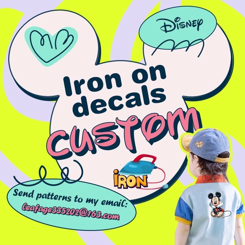 Custom Chest badges Text Picture Thermal stickers on clothes Heat-Sensitive Patches Heat Vinyl Ironing Stickers Decor