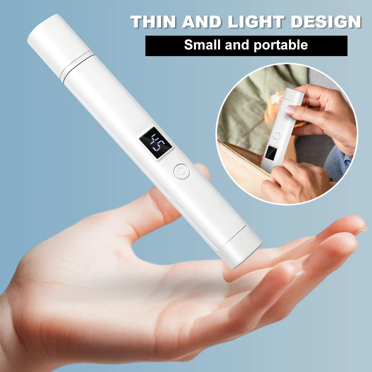 LIMEGIRL Mini LED UV Nail Lamp Rechargeable Gel Polished LED Nail Lamp Retractable Display Timer USB Socket Art Nail Lamp