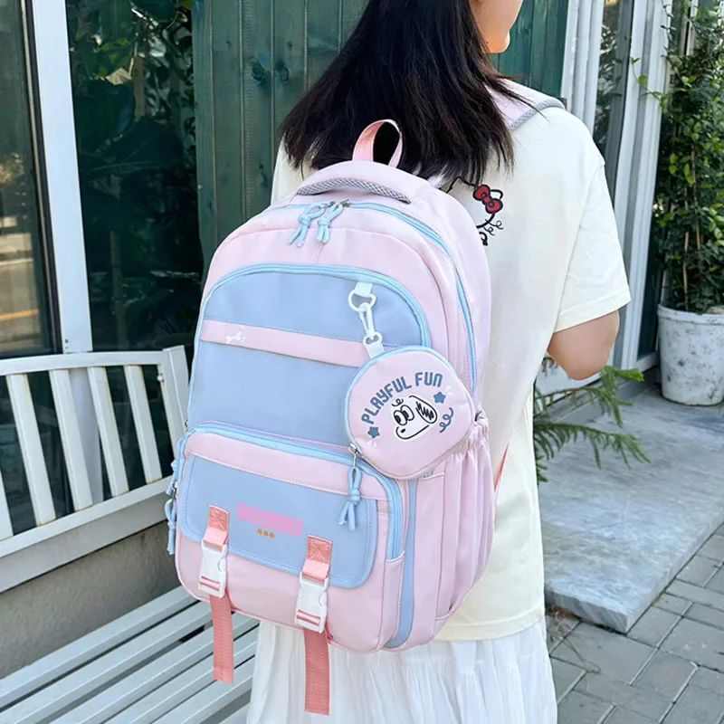 Ins Letter Y2K Backpacks Animal Lightweight Outdoor Sports Travel High Capacity Student Air Cushion Shoulder Strap Backpacks New