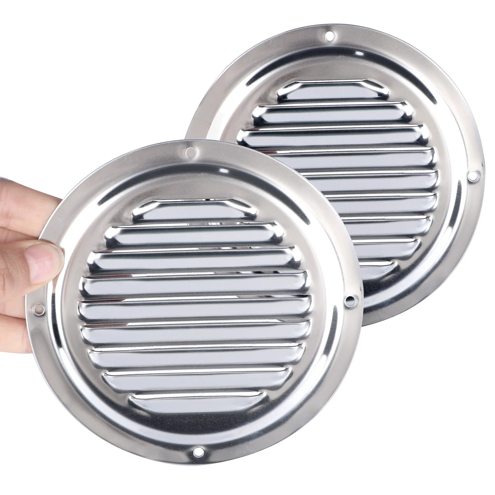 Stainless steel marine ventilation piece circular vent 127mm ventilation plate 5 inch air outlet metal marine accessories