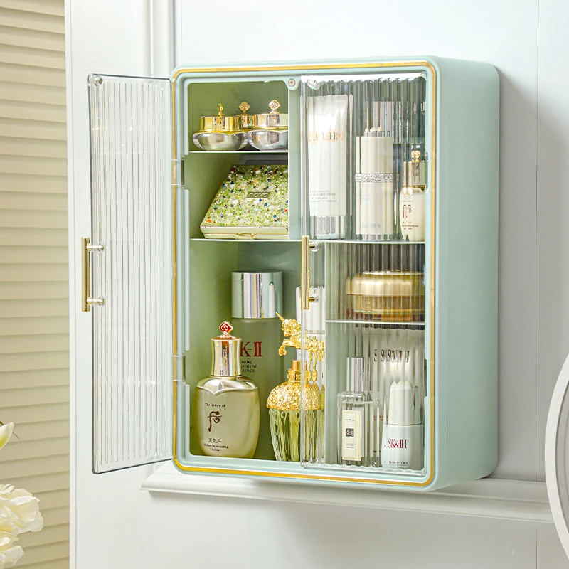 

ZL Bathroom Rack Wall-Mounted Bathroom Supplies Cosmetics Storage Box