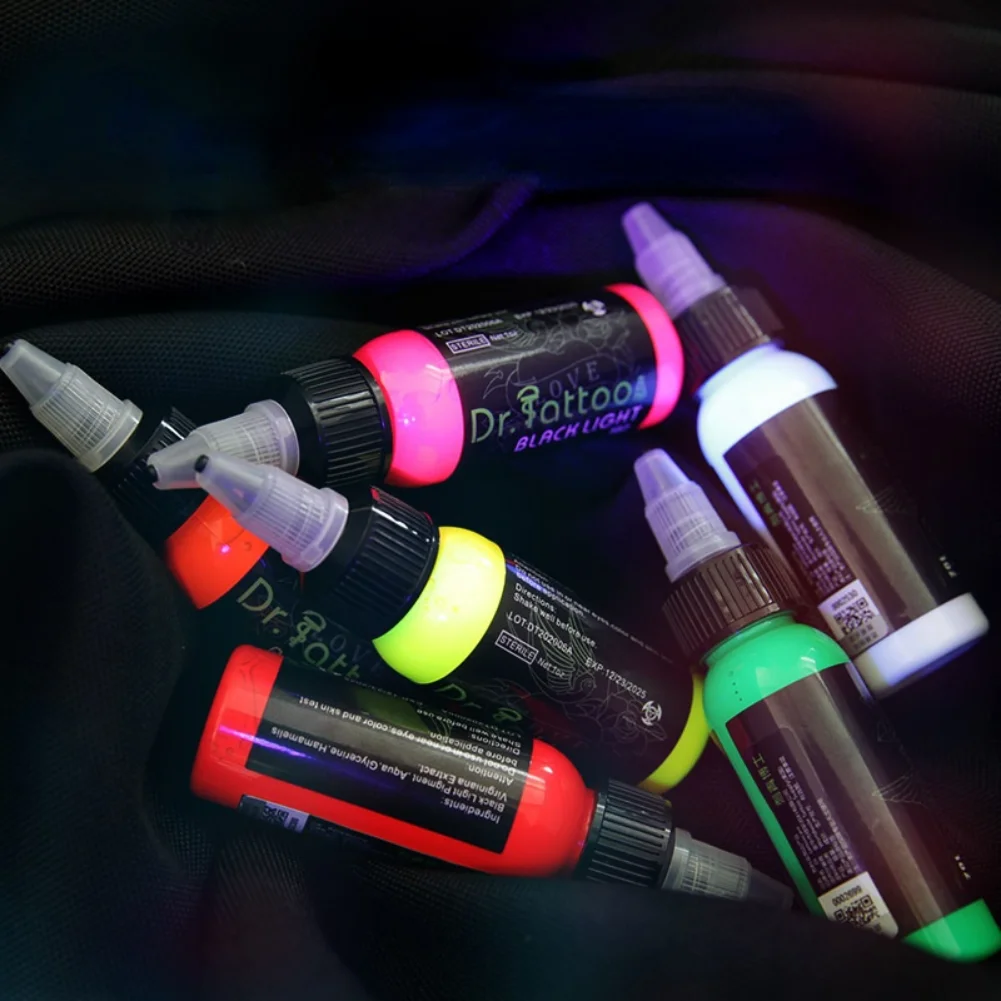 15/30ML Night Light Tattoo Inks Professional Permanent Makeup Body Microblading Easy Coloring Body Makeup Pigment Safe Supplies