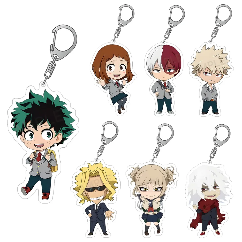 Deku Dynamight Shoto Uravity Tentacole Phantom Thief Eraser Head All Might Tomura Dabi Chibi anime Chaveiro acrílico chaveiro fofo