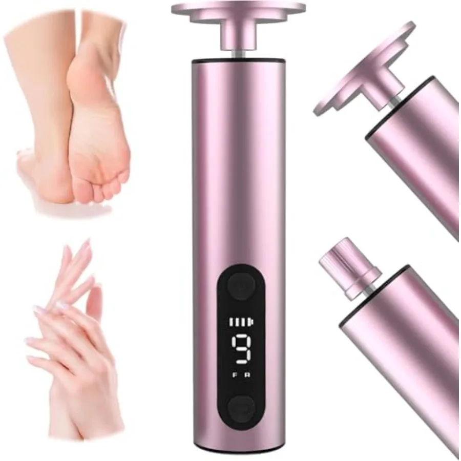 Electric Callus Remover Pink for Daily Foot Care at Home or Travel Safe Efficient and Quiet Design with Adjustable Speed Settin