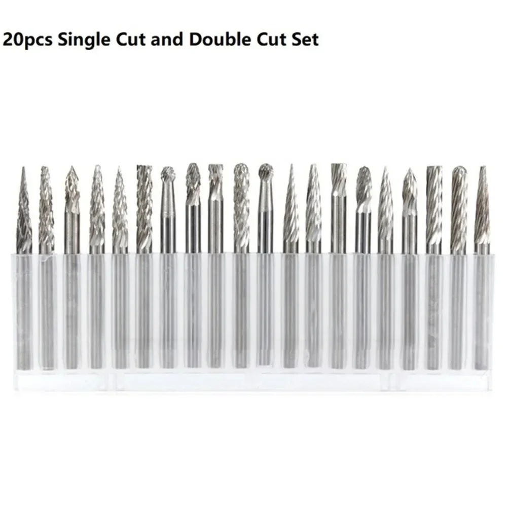 

Tungsten Carbide Rotary Burrs 3X3Mm Tools Accessories Singe Cut And Double Files