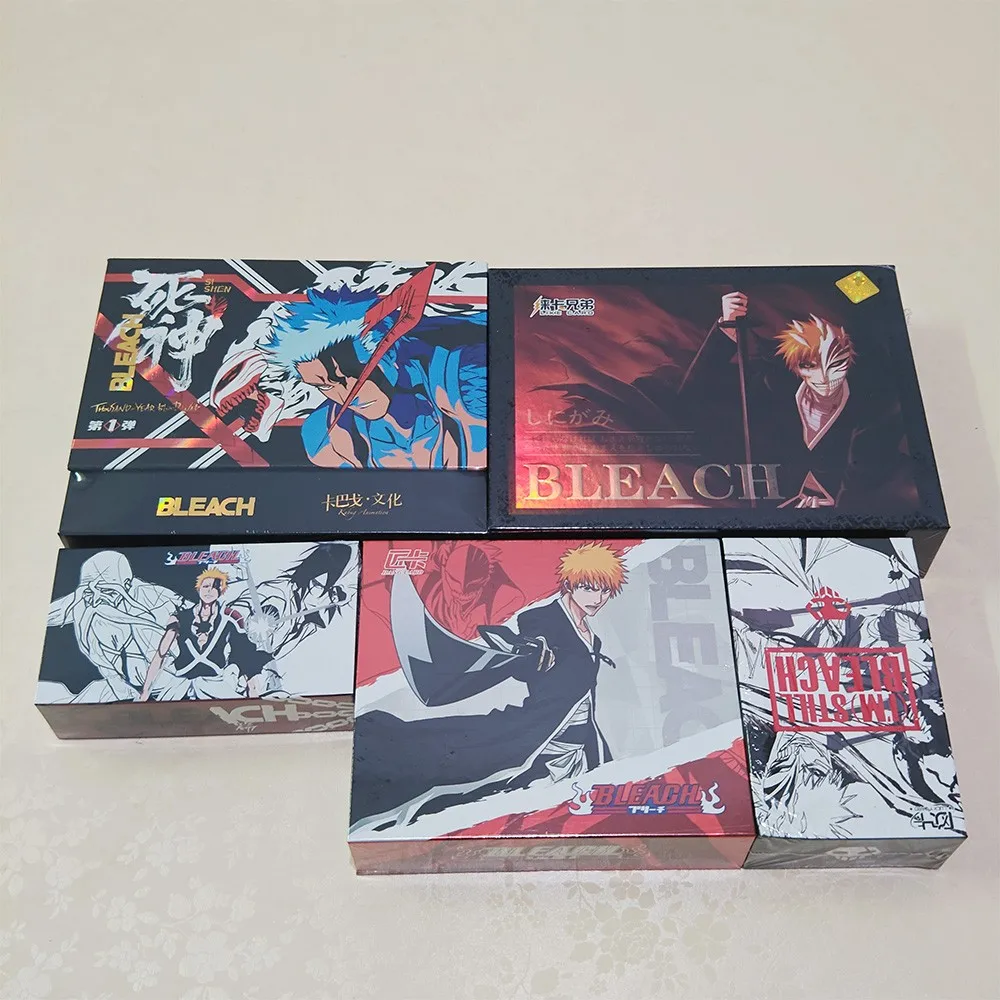 Juego completo de Cartas coleccionables de Bleach, colección Original de personajes de Anime, caja de Cartas de juegos, regalo de cumpleaños para