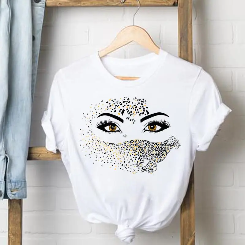 Tee Shirt Lady Love Heart Eye Lashes Clothes Female T Women Top Short Sleeve Casual Fashion Tshirt Summer Graphic T-shirts