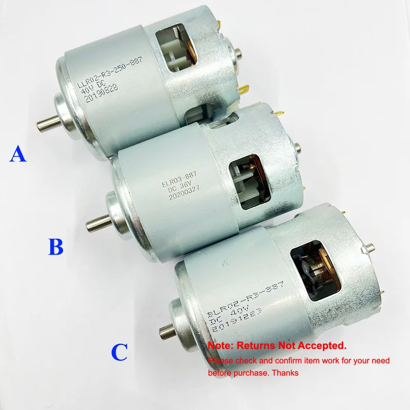 1PC Micro RS887 Power Motor DC 12V-36V/ 40V High Speed Large Torque Double Ball Bearing for Electric Tools Drill & Screwdriver